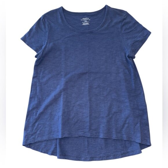 Chico’s The Ultimate Tee Blue Short Sleeve T-Shirt 2 - Picture 1 of 2